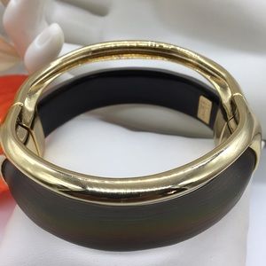 Liquid Stacked Hinged Lucite Bracelet